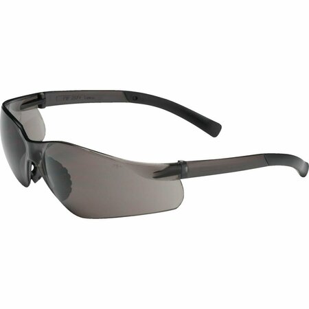 SAFETY WORKS Tinted Contoured Black Frame Safety Glasses with Anti-Fog Tinted Lenses 10041749
